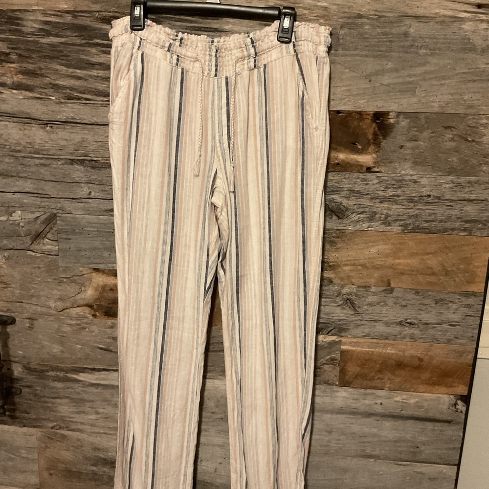SO linen striped pant